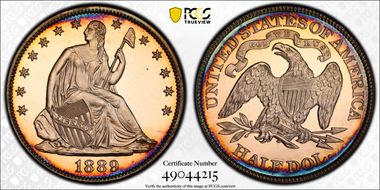 1889 50C PR65