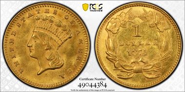 1874 G$1 MS62