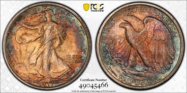 1917-D 50C Reverse MS64