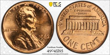 1962-D 1C MS65RD