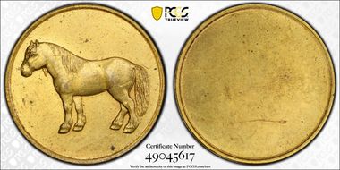 (c.1912) Token Horse Token Brass 23mm MS63