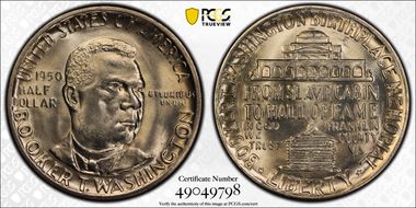 1950 50C Booker T. Washington MS67+ 