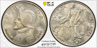 1947 Balboa KM-13  Ag MS63