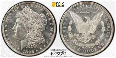1898 $1 MS62PL