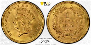 1859 G$1 MS63