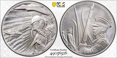(2022-S) Medal U.S. Air Force Matte 1 oz Ag First Strike MS70