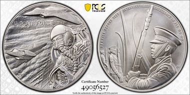 (2022-S) Medal U.S. Air Force Matte 1 oz Ag First Strike MS70