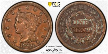 1846 1C Small Date N1BN