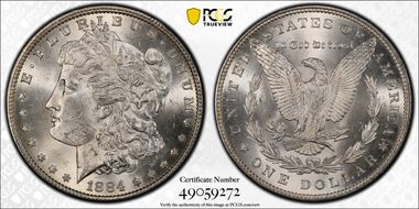 1884 $1 MS62