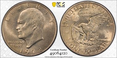 1972 $1 Type 2 MS64
