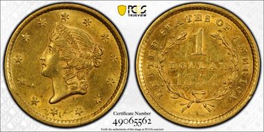 1854 G$1 Type 1 AU58