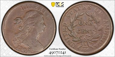 1807/6 1C Large 7 VF25BN