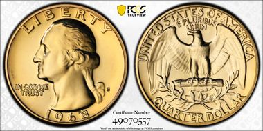 1968-S 25C Type E Reverse, FS-901 PR67