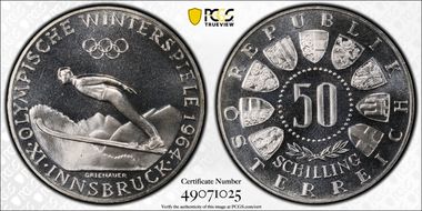 1964 50 Sch Olympics KM-2896 PR67CAM