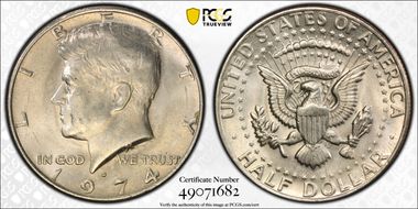 1974-D 50C Doubled Die Obv,  FS-101 N1