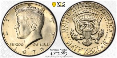 1974-D 50C Doubled Die Obv,  FS-101 N1