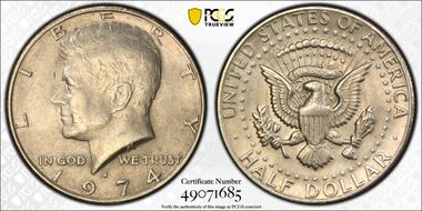 1974-D 50C Doubled Die Obv,  FS-101 N1