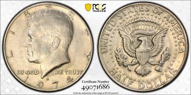 1974-D 50C Doubled Die Obv,  FS-101 AU55