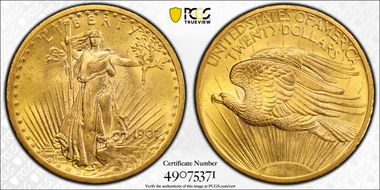 1907 $20 Saint-Gaudens MS63