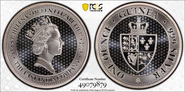 2018 £1 Spade Guinea Shield MS69
