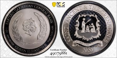 2020 $2 St. Vincent & the Grenadines Coat of Arms PL70