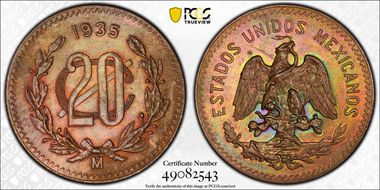 1935-Mo 20C KM-437 MS63BN