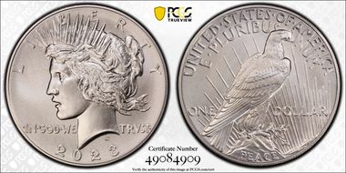 2023 $1 Peace Dollar MS70