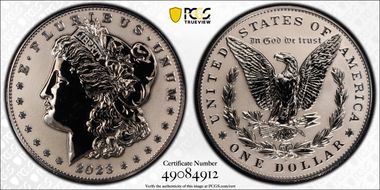 2023-S $1 Morgan Dollar Rev PR Two-Coin Reverse Proof Set PR69