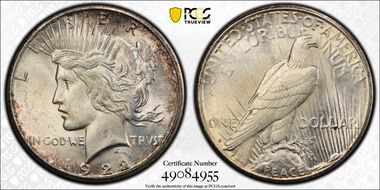 1922-S $1 VAM 3 Tripled Reverse MS63