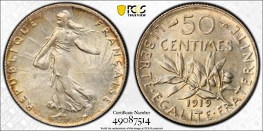 1919 50C Gad-420 F-190 MS63