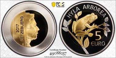 2017 € 5 Hyla Arborea PR70DCAM