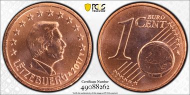 2017 € 0.01 MS66RD