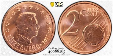 2017 € 0.02 MS67RD