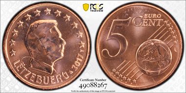 2017 € 0.05 MS66RD