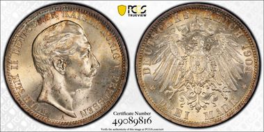 1908-A 3 Mk J-103 MS63