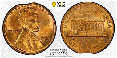 1962 1C MS63RD