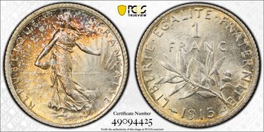 1915 1 Fr Gad-467 F-217 MS63