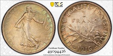 1916 1 Fr Gad-467 F-217 MS64