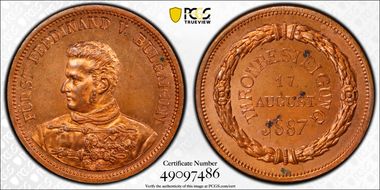 1887 Medal Access to the Throne AE N1BN