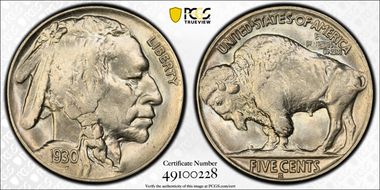 1930-S 5C MS65