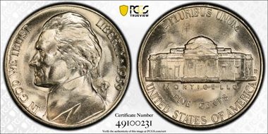 1939-D 5C Reverse of 1940 MS65