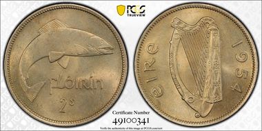 1954 Florin KM-15a MS64