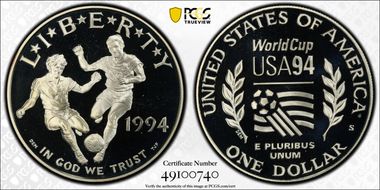 1994-S $1 World Cup PR69DCAM