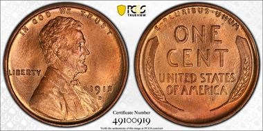 1915-D 1C MS66+ RD