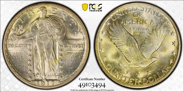 1917 25C Type 2 MS67FH