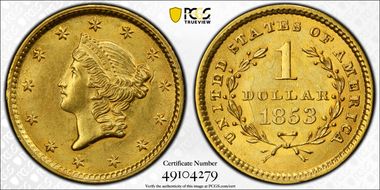 1853 G$1 MS61