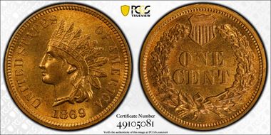 1869 1C MS66RB