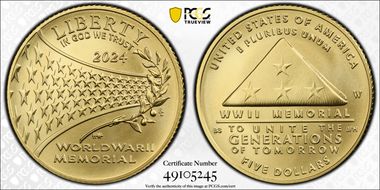 2024-W $5 Greatest Generation First Strike MS70