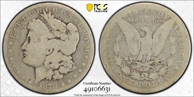 1878 7/8TF $1 Strong, VAM 37, 7/4 AG3