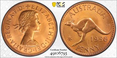 1958 Y. (p) 1D PR66RD